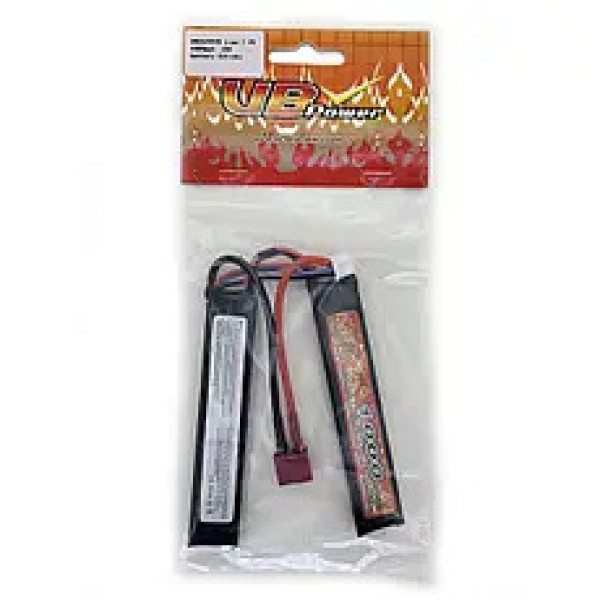 Акумулятор LiPo 7.4V 1000mAh - 2 sticks 20-40C нунчаки, Т-конектор (VBPower)