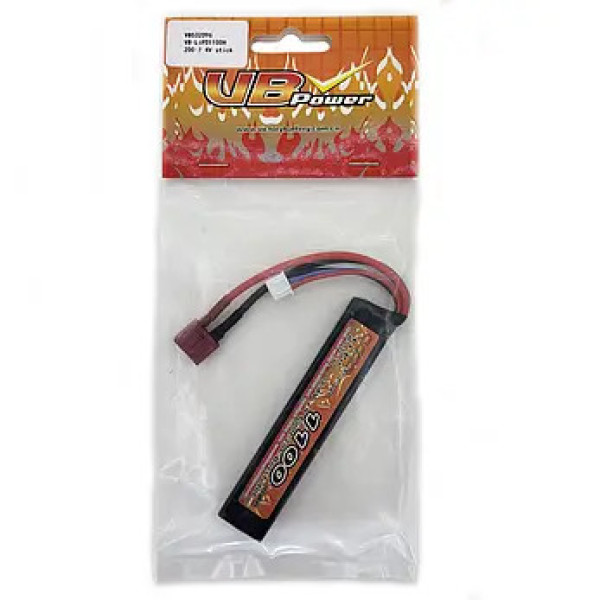 Акумулятор Li-Po 7.4V 1100mAh - stick 20-40C моноблок Т-конектор (VBPower)