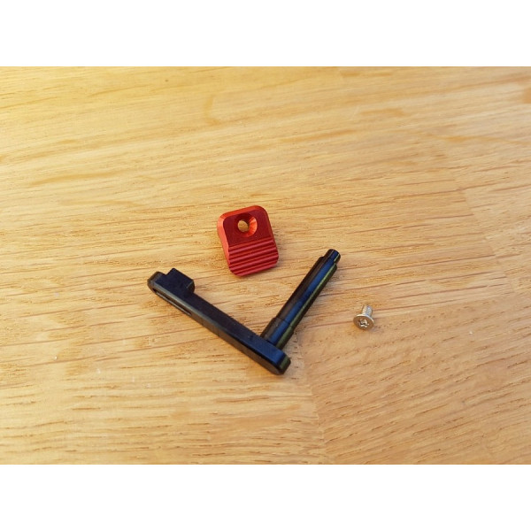 RETRO Arms CNC Magazine Catch AR15 - A Red (7040)