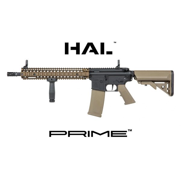 Specna Arms Daniel Defense® MK18 SA-P26 Prime™ HAL™ ETU airsoft carbine with Chaos Bronze brushless motor