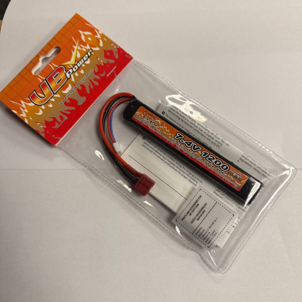 Battery Li-Po 1200mAh 7,4V 20/40C - T-connector (VBpower)