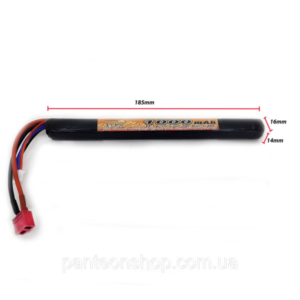 Акумулятор LiPo 11.1V 1000mah - stick 20-40C моноблок Т-конектор (VBPower)