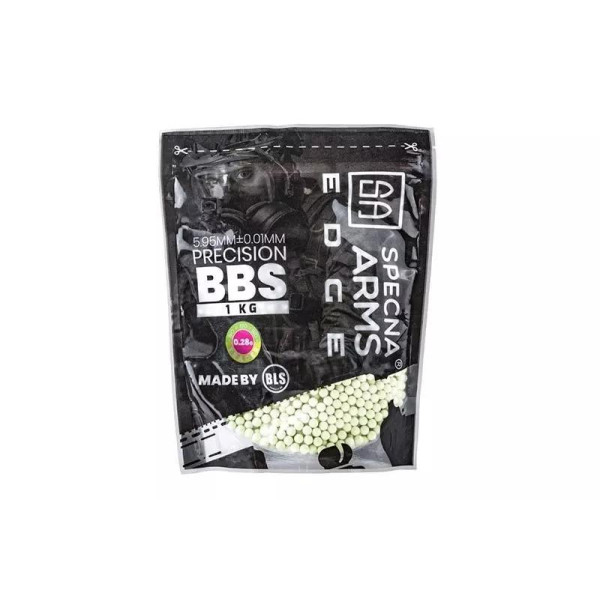 Кулі страйкбольні BBs Bio Tracer Degradable 0.28g Specna Arms EDGE ™ 3570 pcs - Green