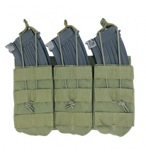 Підсумок під три магазини АК  типу FAST -  олива [Grad Gear]