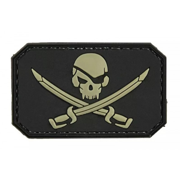 ПВХ патч 3D – Pirate Skull - black