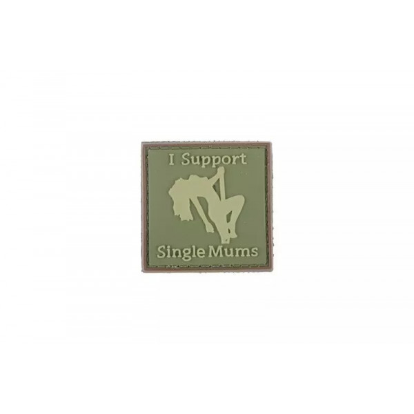 ПВХ патч 3D - I Support Single Mums - olive