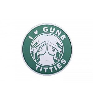 ПВХ патч 3D Badge - I Love Guns Titties