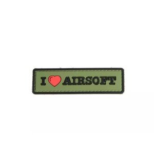 I Love Airsoft - ПВХ патч 3D
