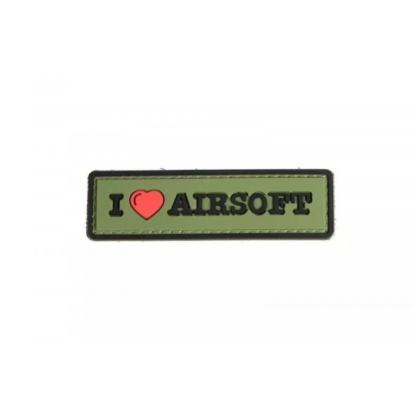I Love Airsoft - ПВХ патч 3D