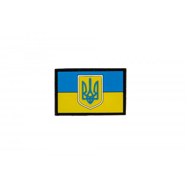 UA FLAG WITH NATIONAL EMBLEM ПВХ патч 3D