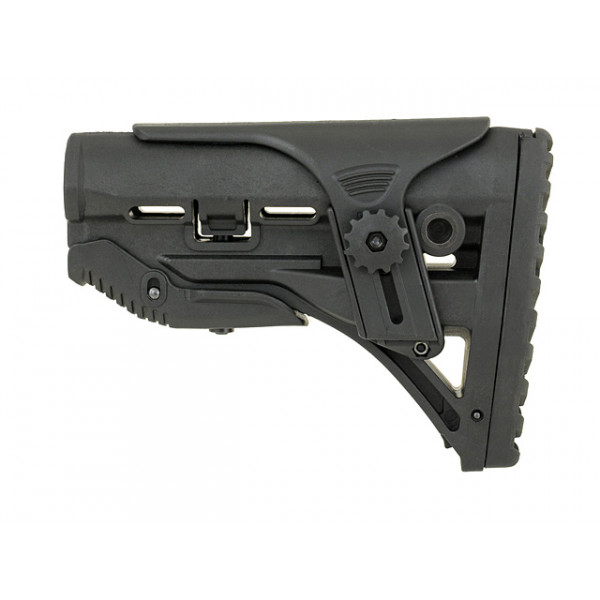 SLEEK BUTTSTOCK W/ CHEEK REST FOR M4/M16 - BLACK [CASTELLAN]
