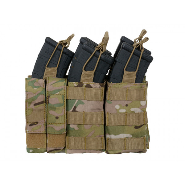 Triple AK Mag/Pistol Pouch Panel (5 plus 2) - Multicamo