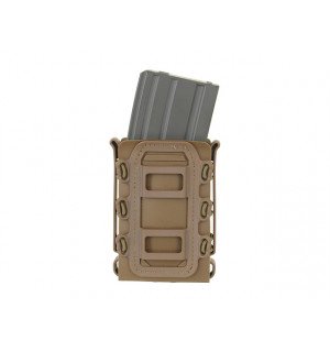 SOFT SHELL RIFLE MAG POUCH WITH MOLLE CLIPS - Coyote Brown [TMC]