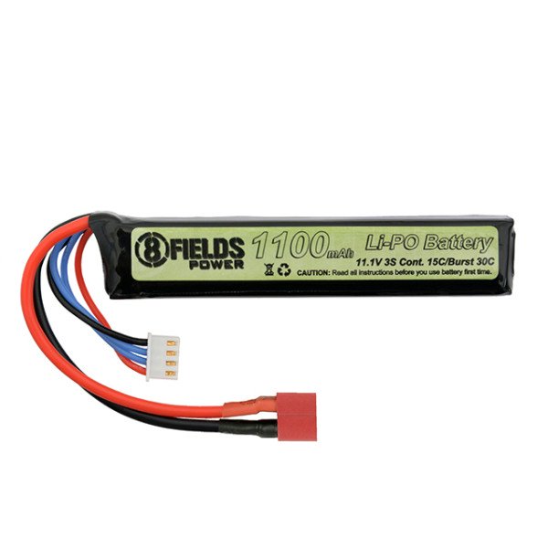 Battery Li-Po 1100mAh 11,1V 15/30C - T-connector [8FIELDS]