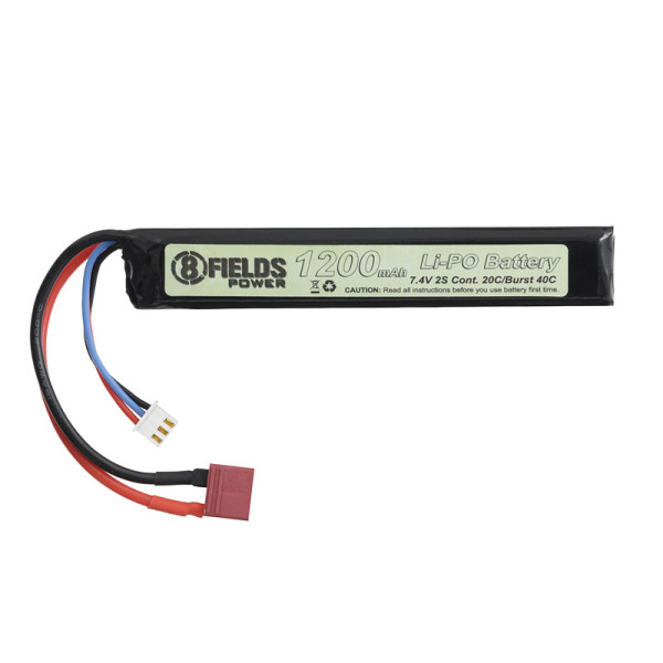 Battery Li-Po 1200mAh 7,4V 20/40C - T-connector [8FIELDS]