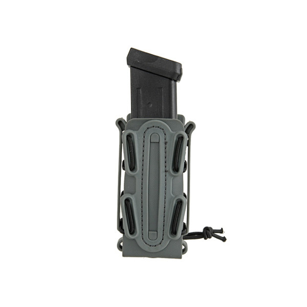 SOFT SHELL PISTOL MAG POUCH WITH MOLLE CLIP - WOLF GRAY [TMC]