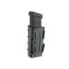 SOFT SHELL PISTOL MAG POUCH WITH MOLLE CLIP - WOLF GRAY [TMC]