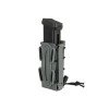 SOFT SHELL PISTOL MAG POUCH WITH MOLLE CLIP - WOLF GRAY [TMC]