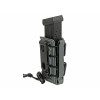 SOFT SHELL PISTOL MAG POUCH WITH MOLLE CLIP - WOLF GRAY [TMC]