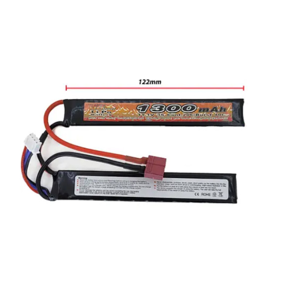 Battery Li-Po 1300mAh 11,1V 20|40C - T-connect 2 + 1 stick (VBpower)