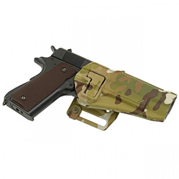 QUICKLY PISTOL HOLSTER WITH LOCKING MECHANISM FOR 1911 - MULTICAM [EM]