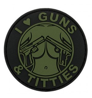 ПВХ ПАТЧ GUNS & TITTIES - зелений [8FIELDS]