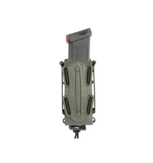 SOFT SHELL PISTOL MAG POUCH WITH MOLLE CLIP - OLIVE [TMC]