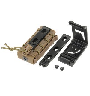 [TMC] SOFT SHELL PISTOL MAG POUCH WITH MOLLE CLIP - COYOTE