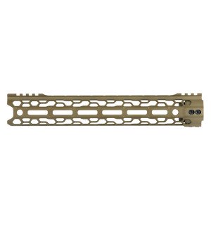 [KUBLAI] 12.5" SKELETONIZED MLOCK HANDGUARD - TAN