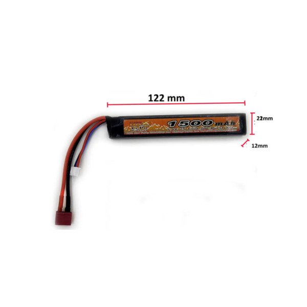 Battery Li-Po 1500mah 11,1V 20|40C - T-connect (VBpower)