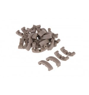 LOW-PROFILE CLIPS FOR RAIL (60 PIECE SET) - DARK EARTH 