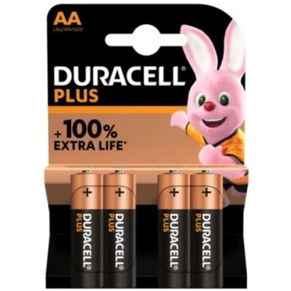 Батарейки Duracell Plus LR6 AA (пальчикові), 4 шт блістер